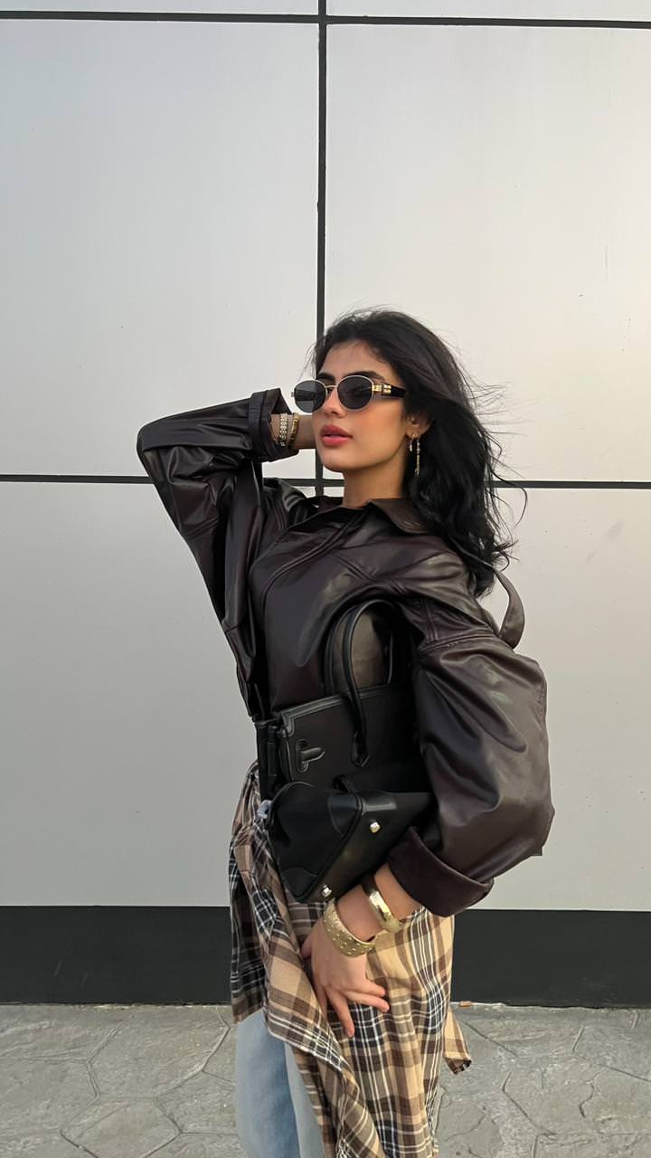 Leathique padded jacket