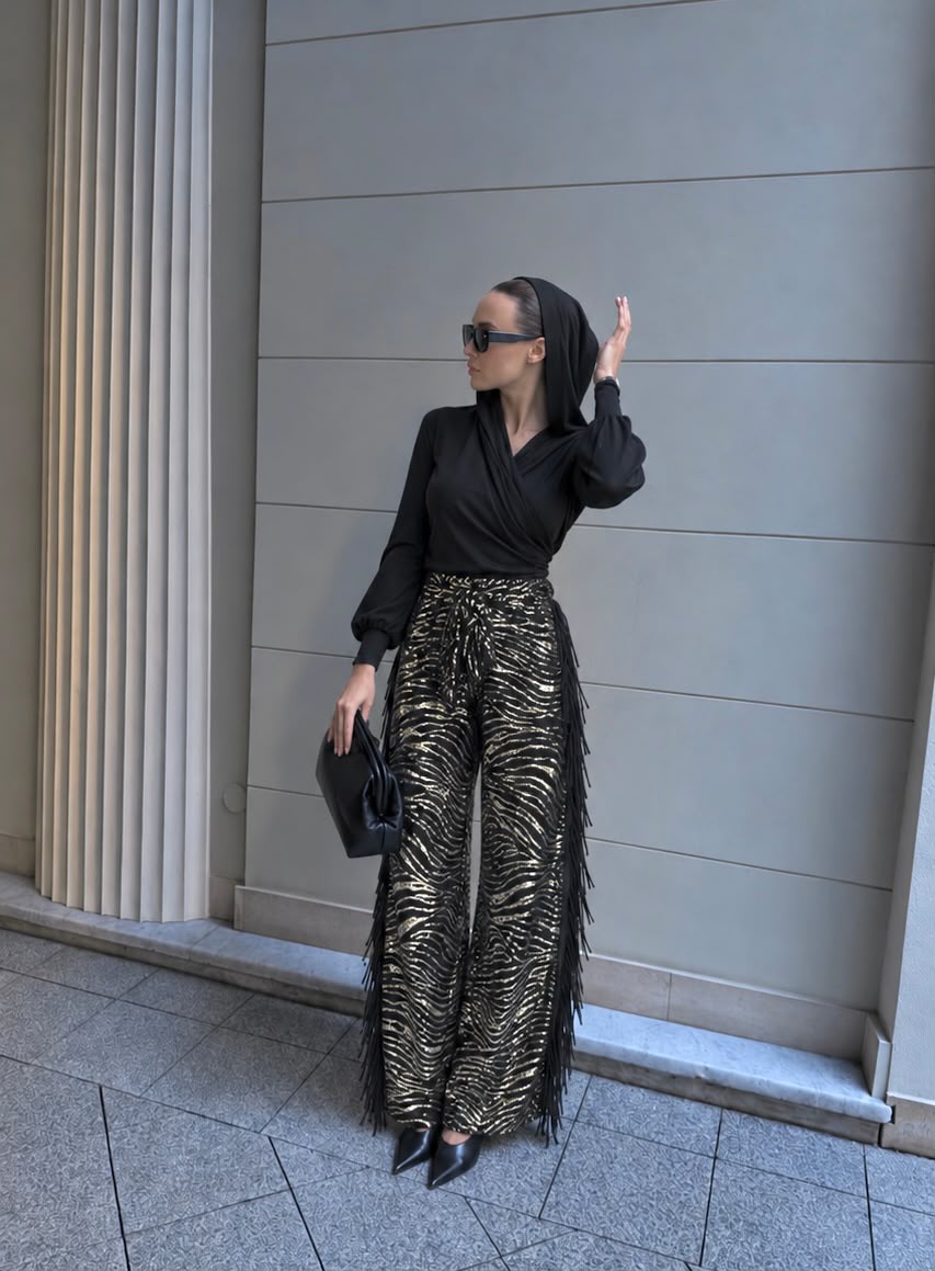 Zebra Ruffles Pants