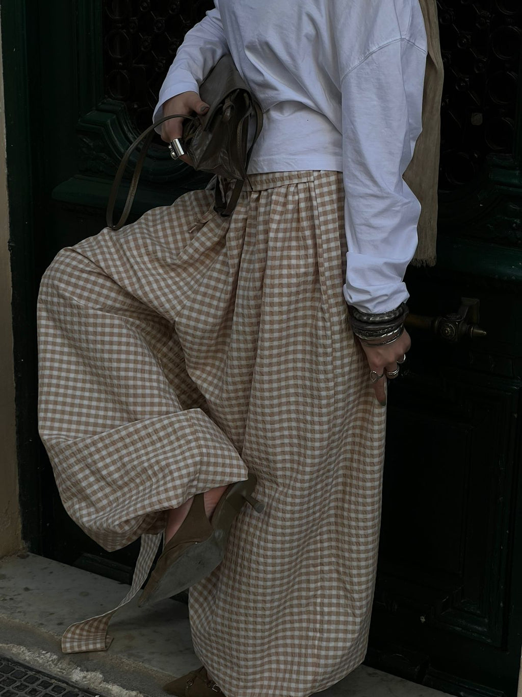Balloon biege checkmate pant