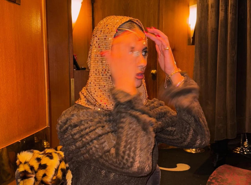 Glittery hooded