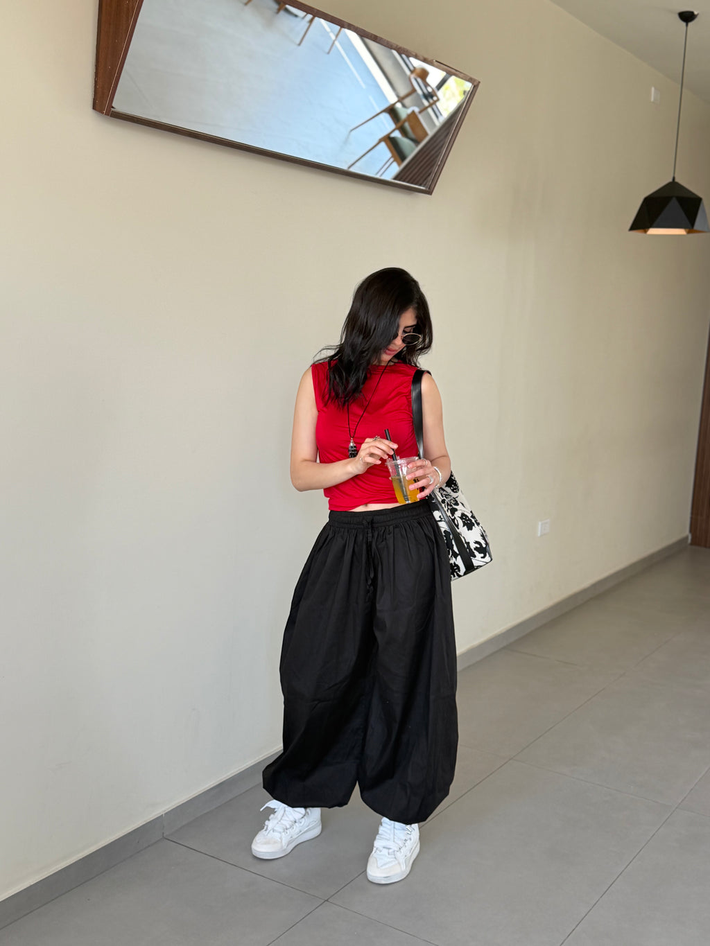 Ballon pants in black