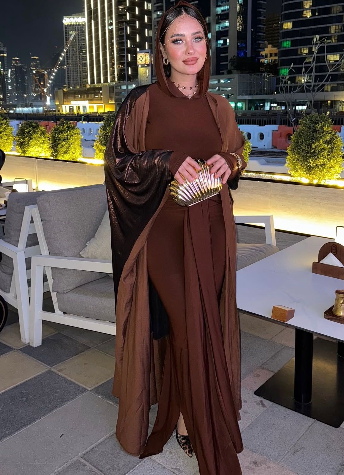Hooded maxi dress