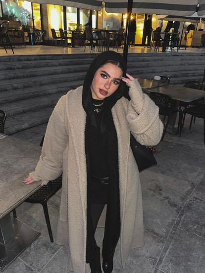 Black winter  hooded with scarf