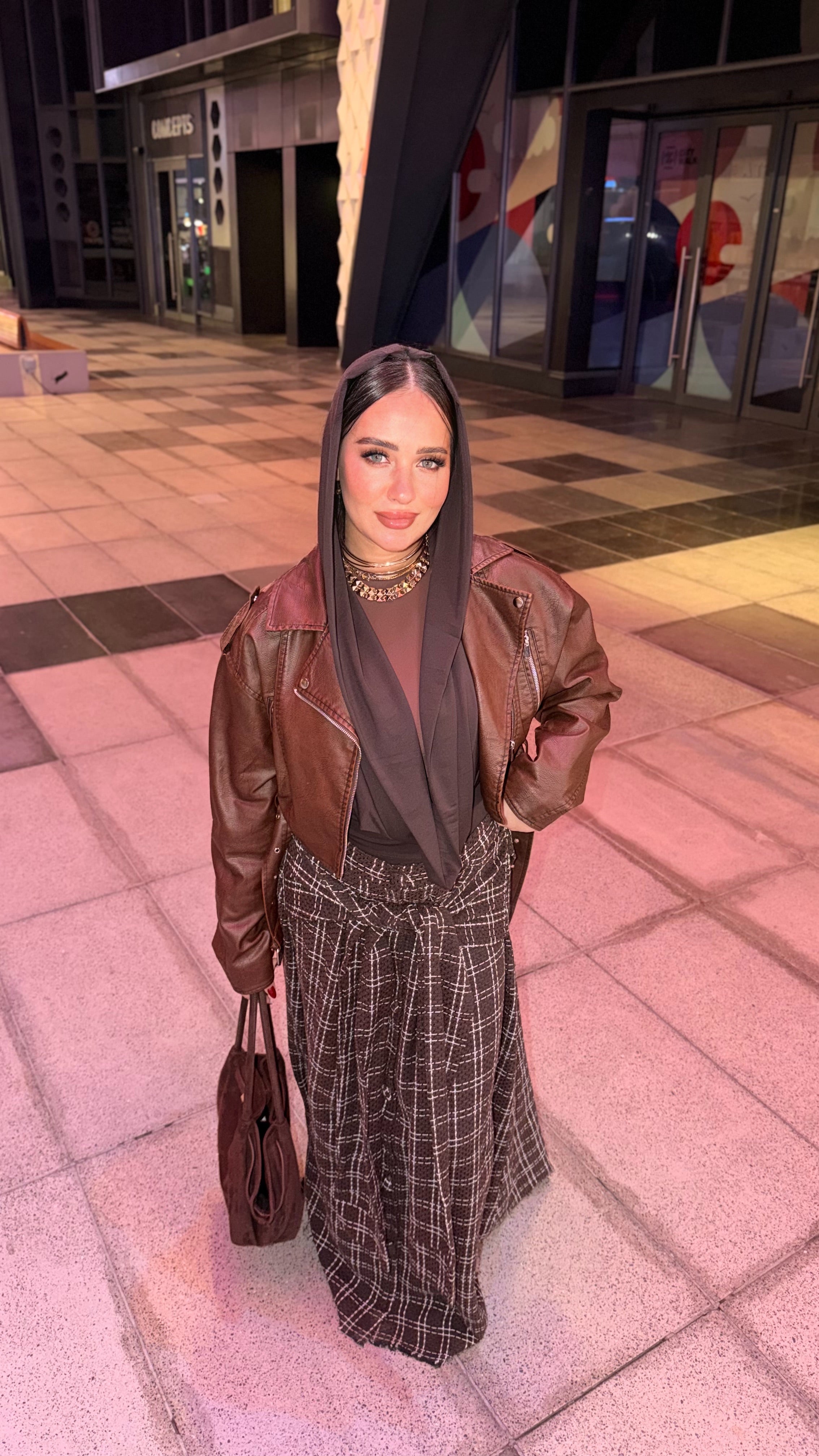 Carreaux wrapped skirt