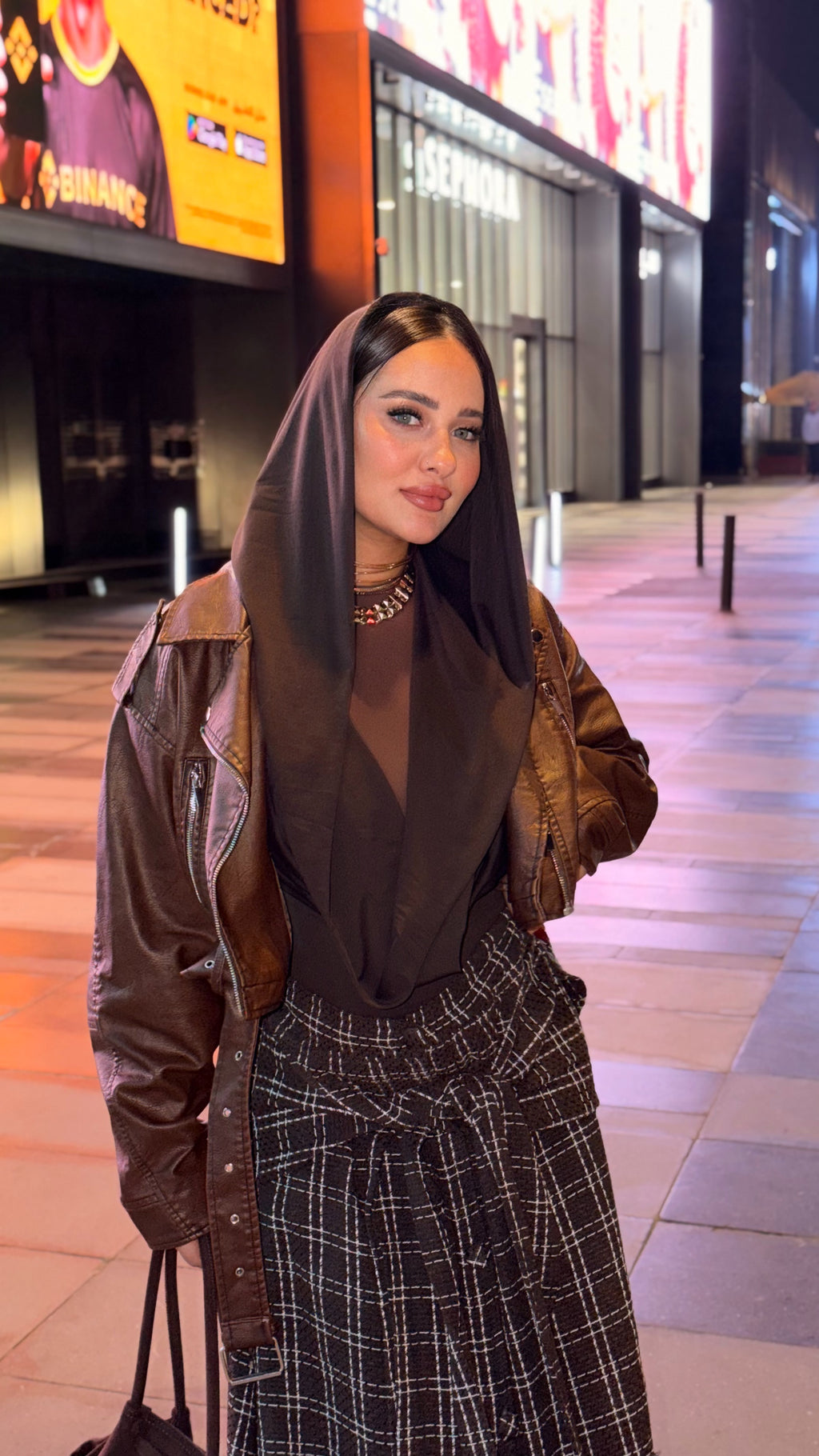 Carreaux wrapped skirt