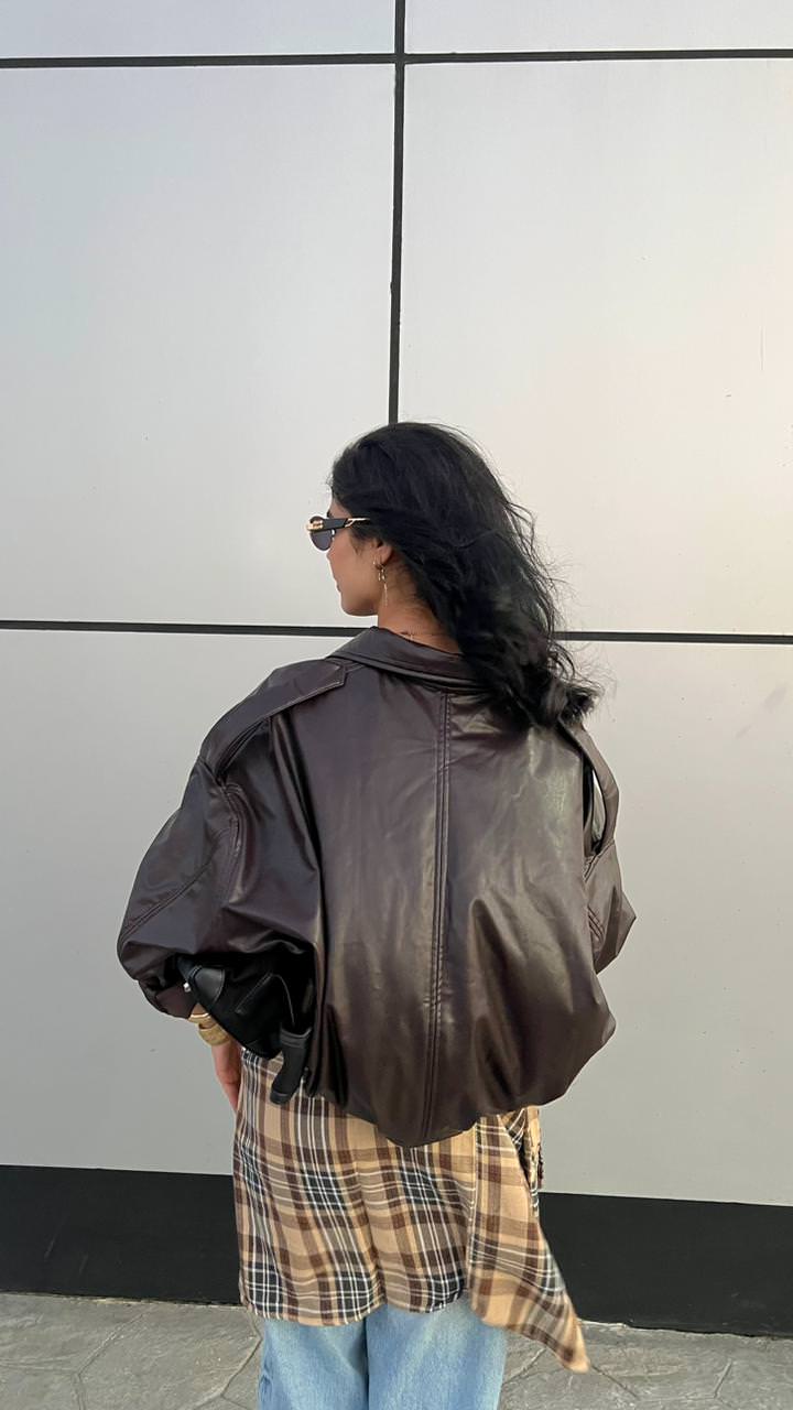 Leathique padded jacket