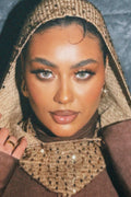 Glittery hooded