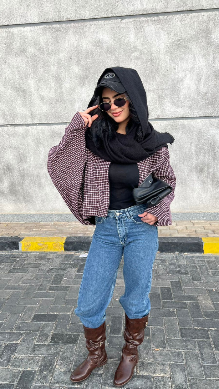 Boxy checkered shirt