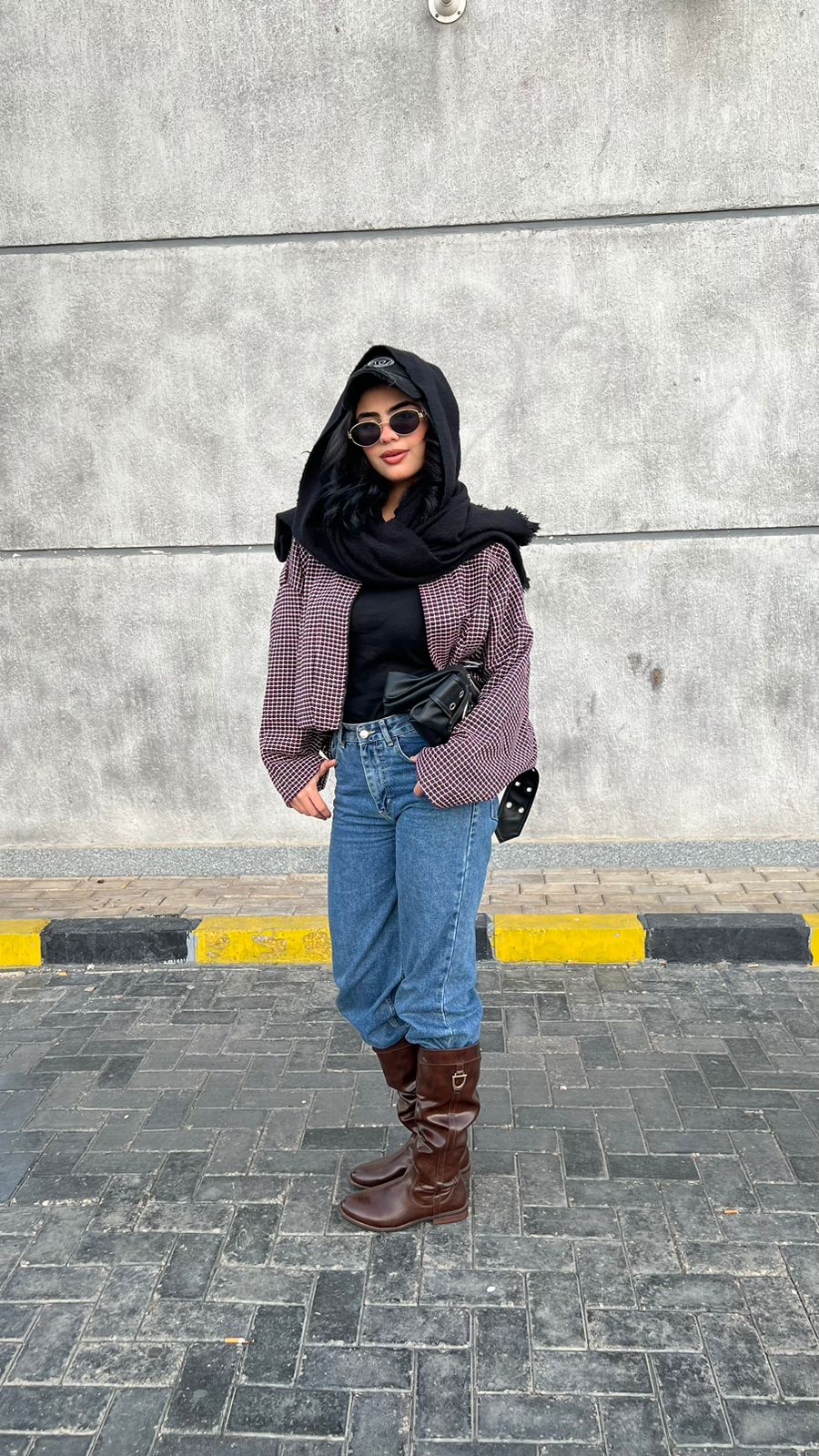 Boxy checkered shirt