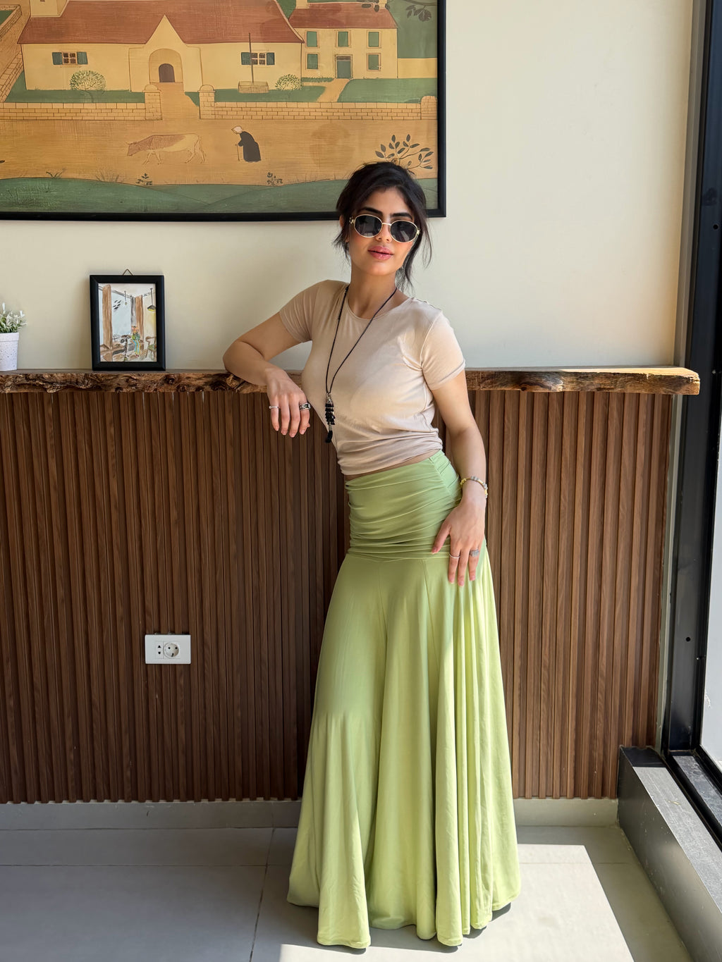 Leen skirt in pastel green