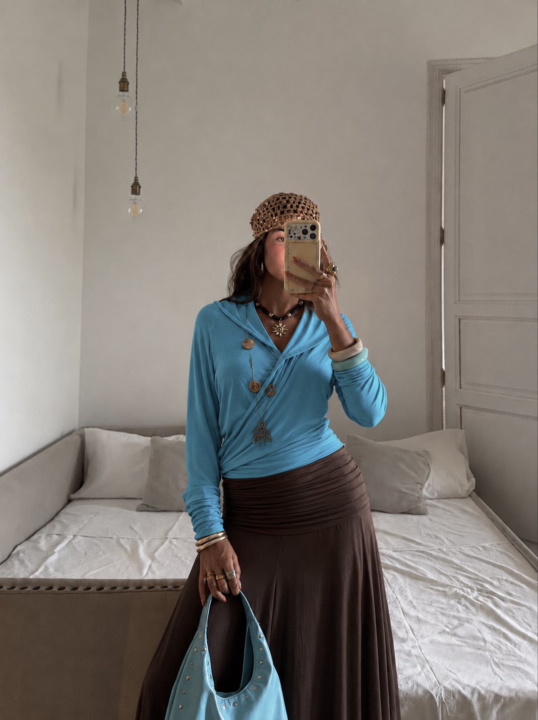 Hooded Top in Turquoise