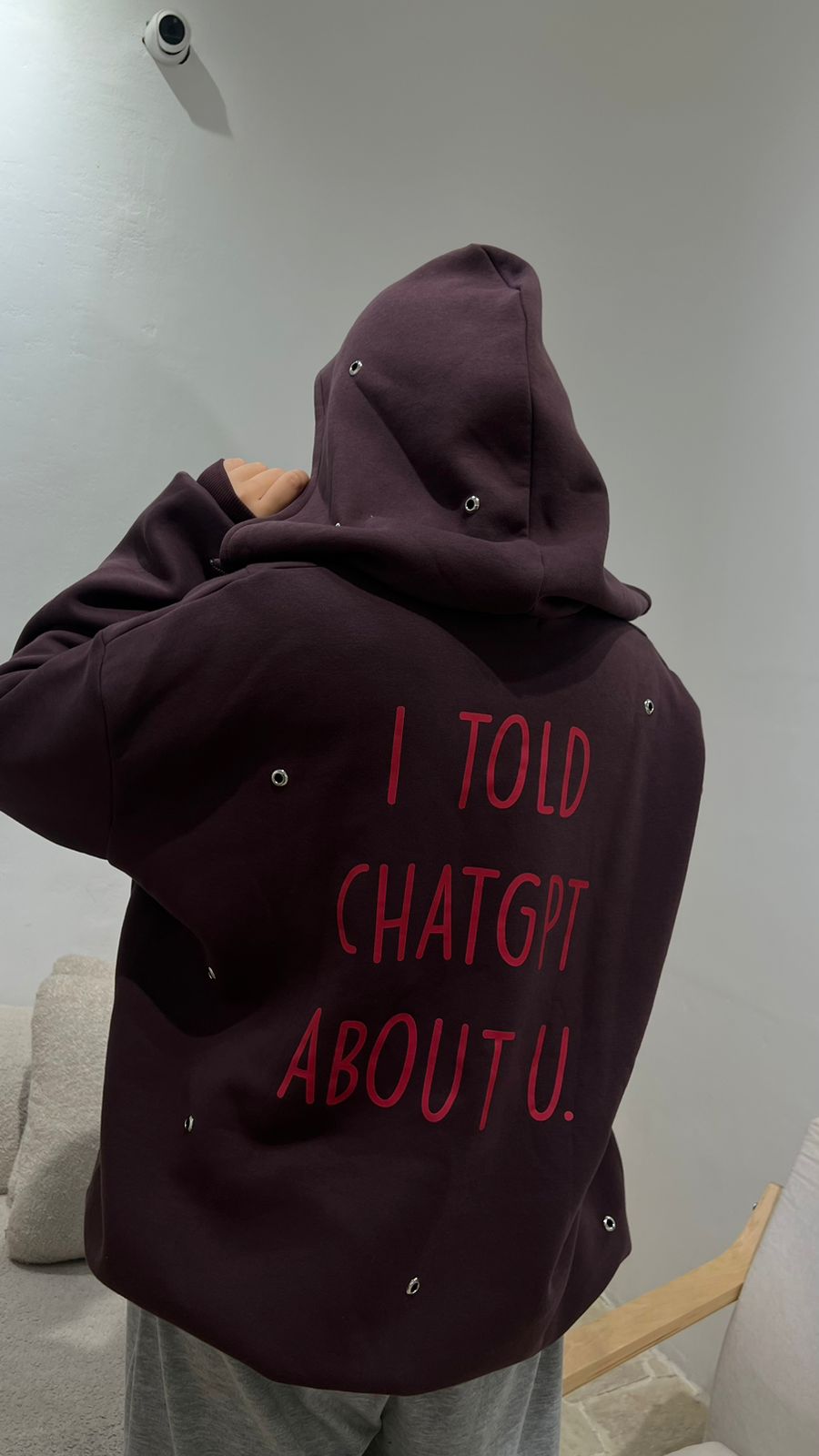 I told chatGPT hoodie