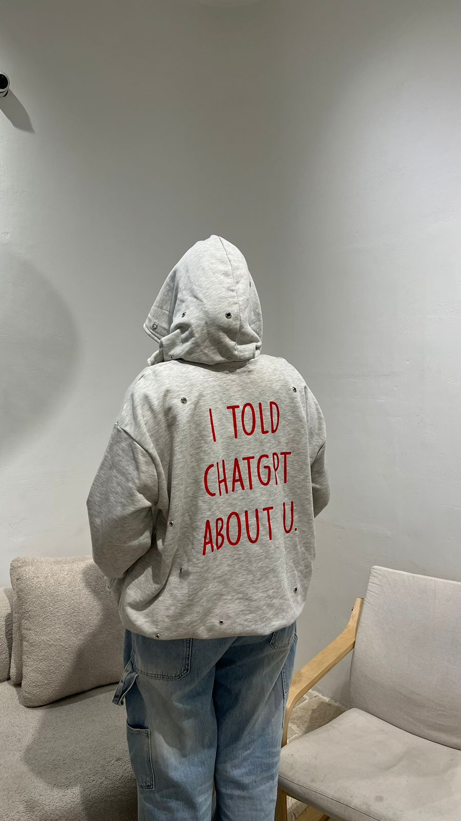 I told chatGPT hoodie