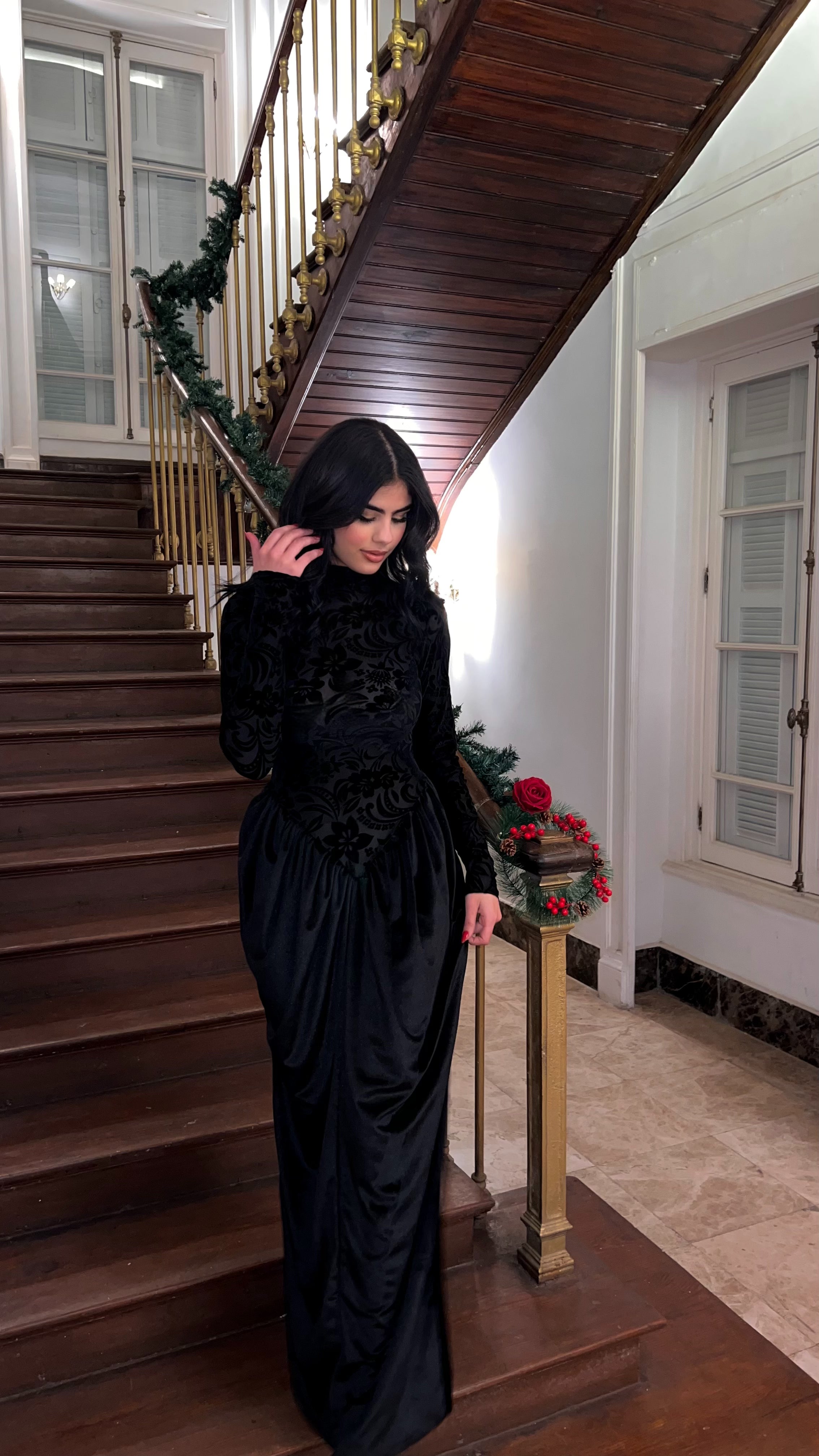 Velvet royal dress
