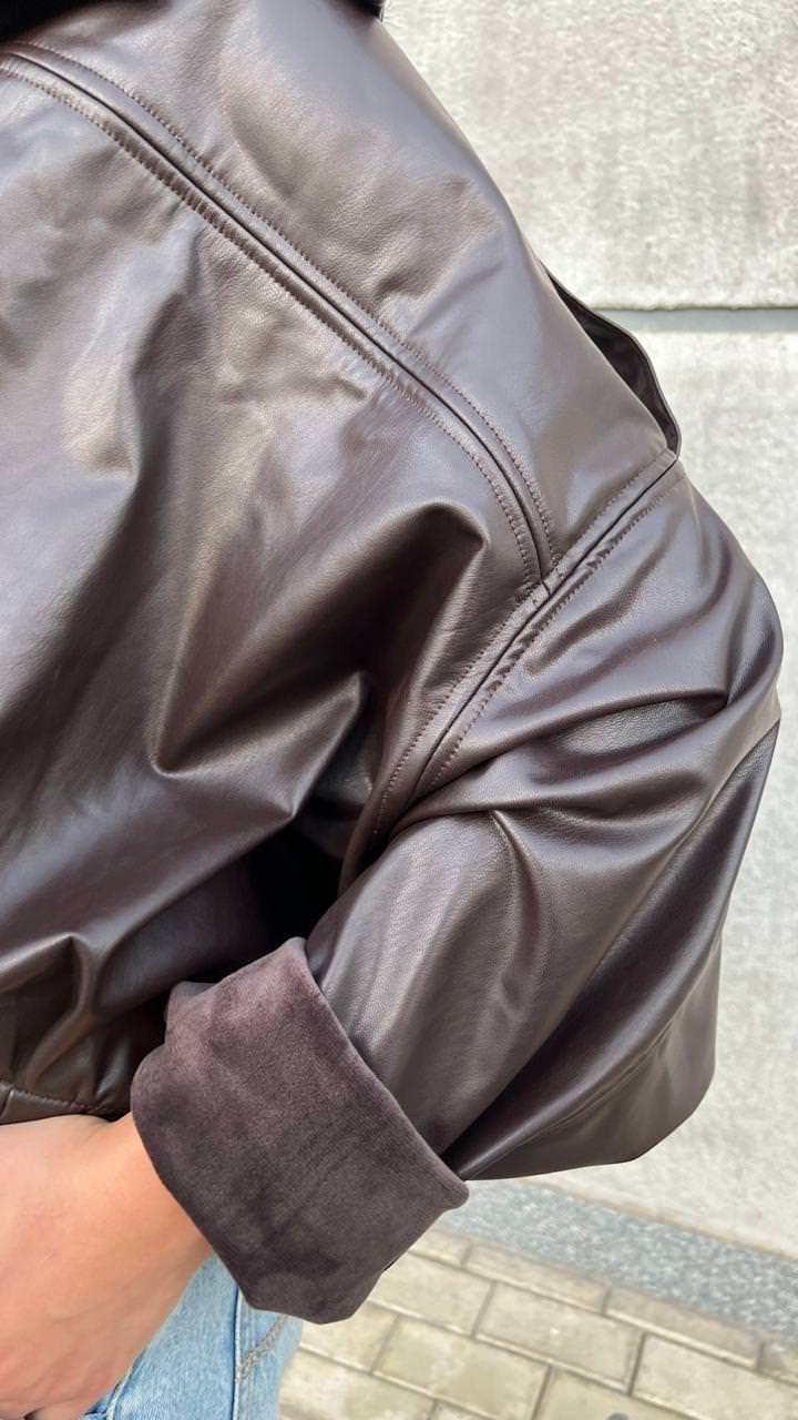 Leathique padded jacket