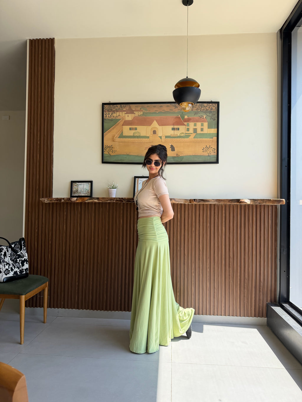 Leen skirt in pastel green