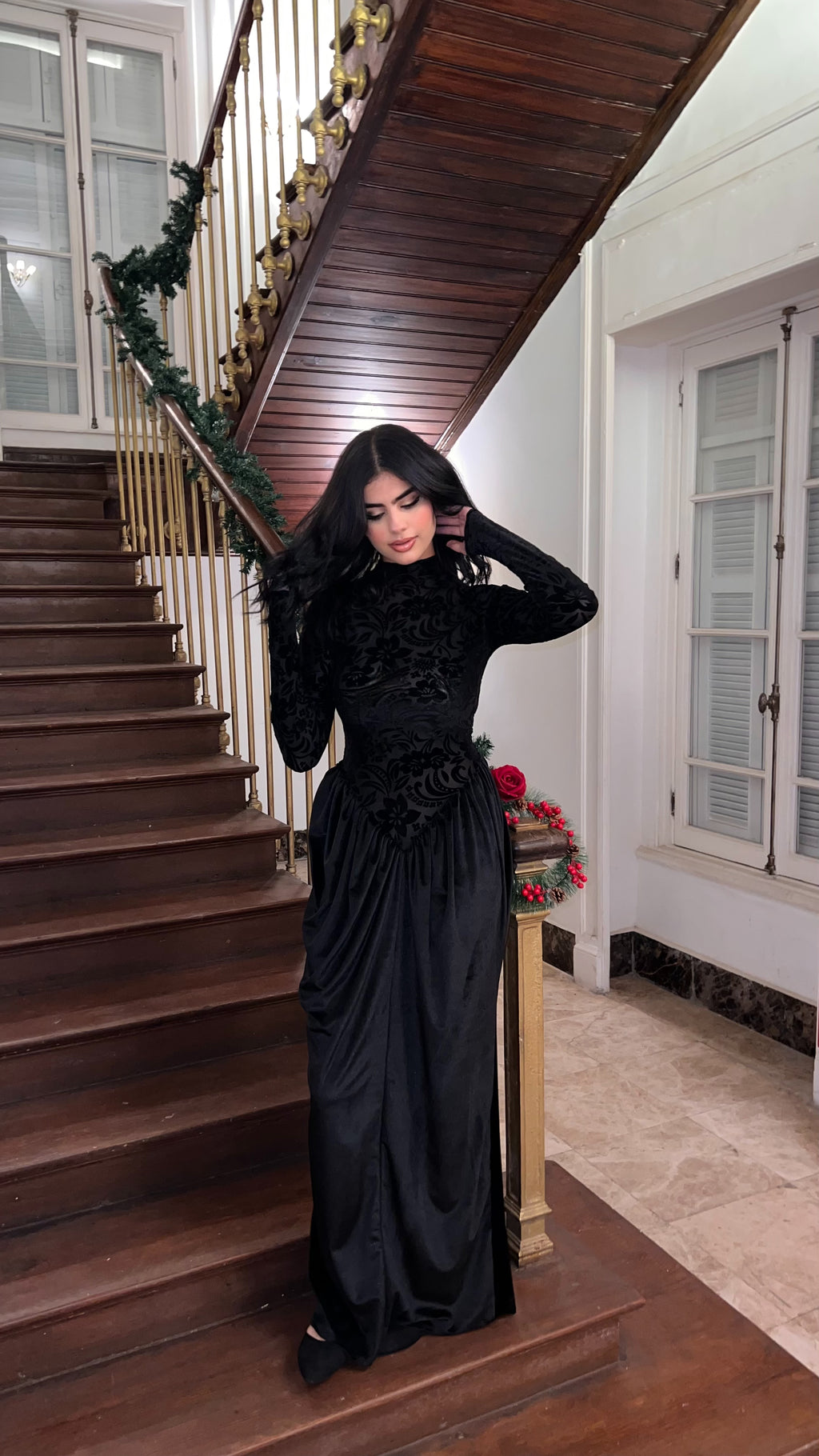 Velvet royal dress