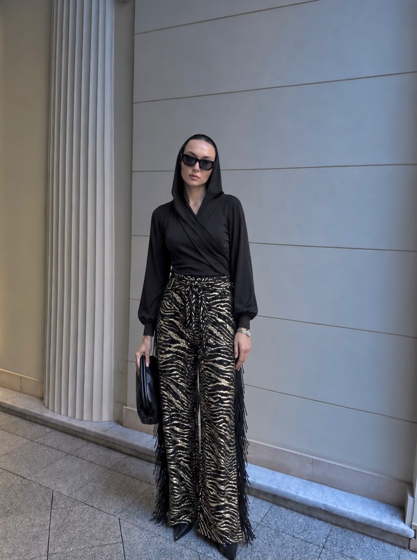 Zebra Ruffles Pants