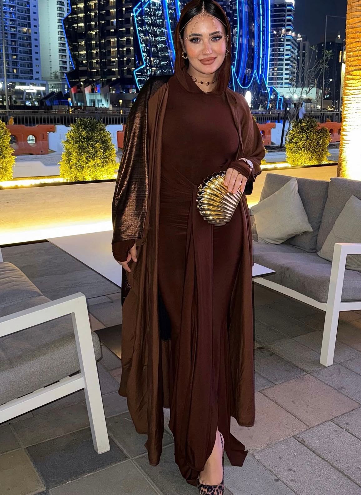 Hooded maxi dress