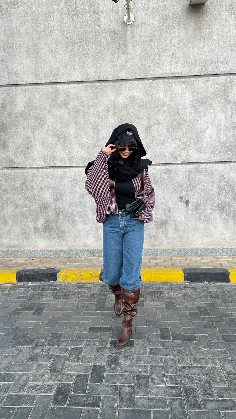 Boxy checkered shirt