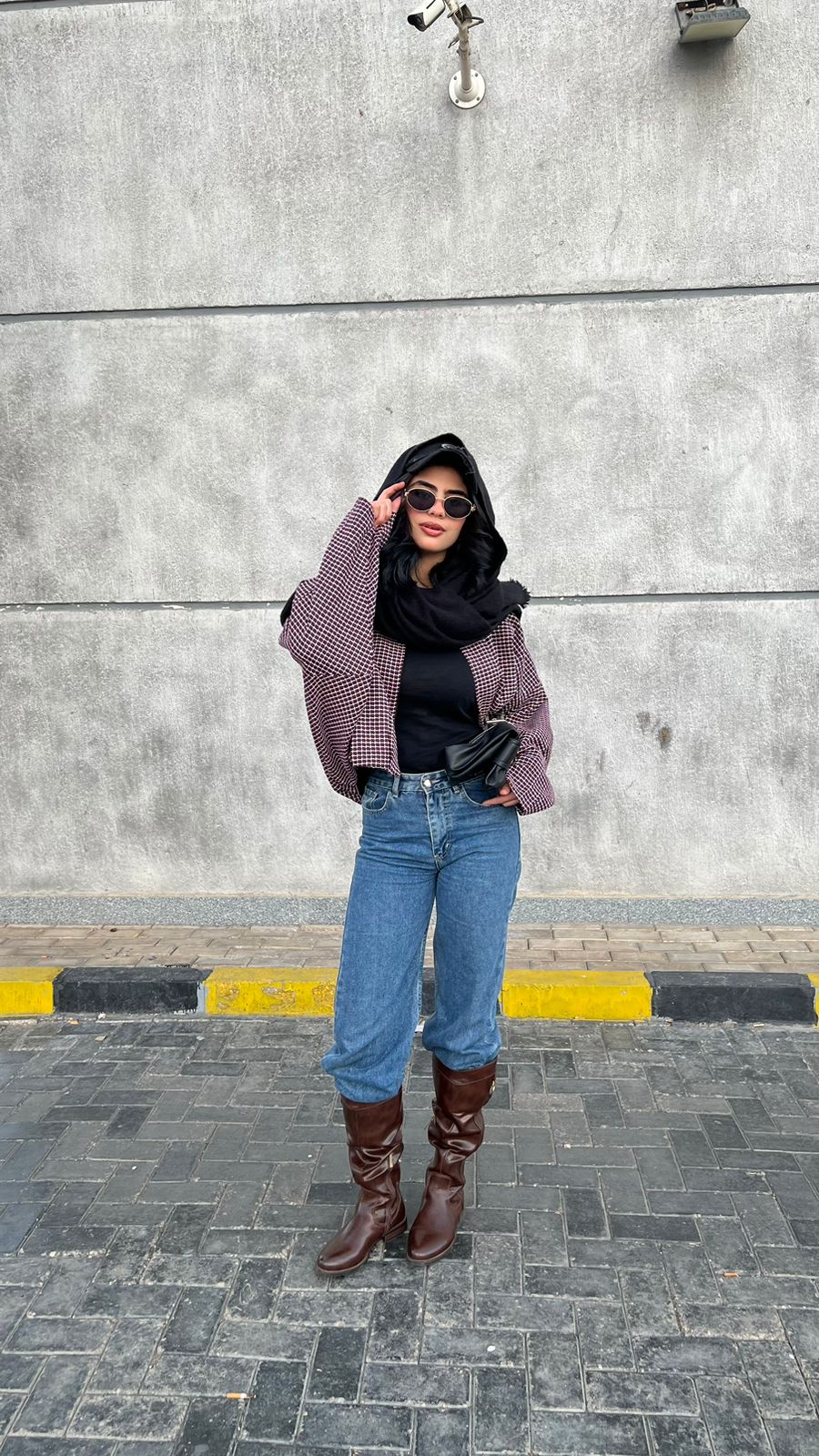 Boxy checkered shirt