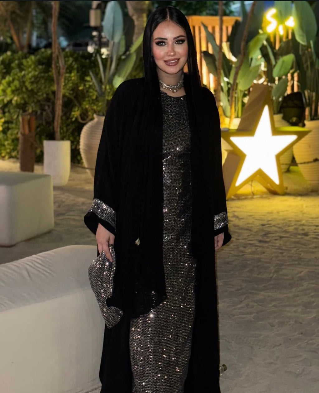 Silver kaftan set