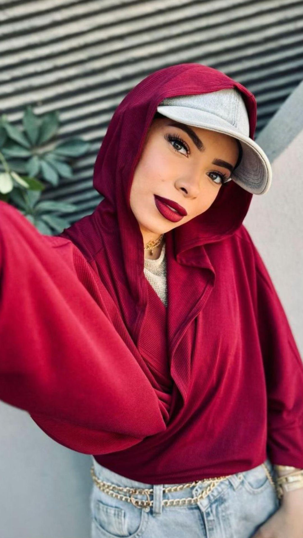 Hooded top